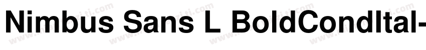 Nimbus Sans L BoldCondItal字体转换